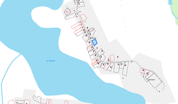 Лот №1. Земельный участок с кадастровым № 221582004601000045 площадью 0.1644 га по адресу: Витебская обл., Глубокский р-н, Зябковский с/с, д. Долгое, ул. Озерная 21 для строительства и обслуживания жилого дома. 
