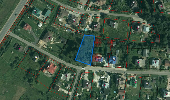 Лот №1. Земельный участок с кадастровым № 240100000001054912 площадью 0.1210 га по адресу: Витебская обл., г. Витебск, ул. Билевская, 81 для строительства и обслуживания одноквартирного жилого дома. Ограничения (обременения) прав на земельные участки, рас